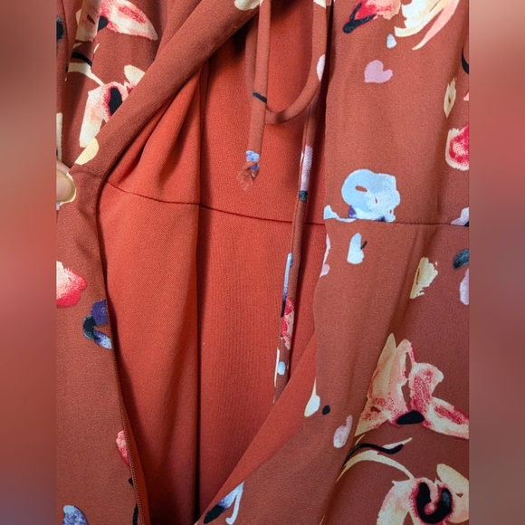Hutch Anthropologie Rust Brown Declan Floral Midi Tank Sun Dress Sz 0 - Picture 7 of 8